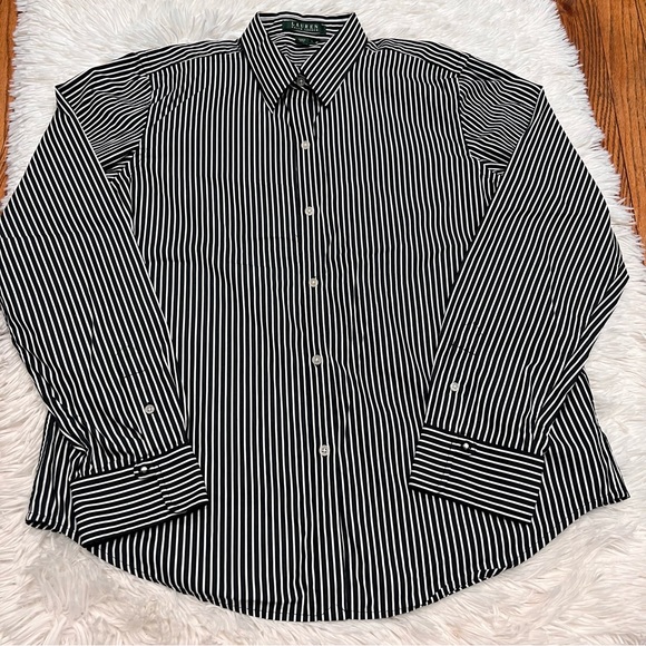 Lauren Ralph Lauren striped button down shirt size L - Picture 3 of 9